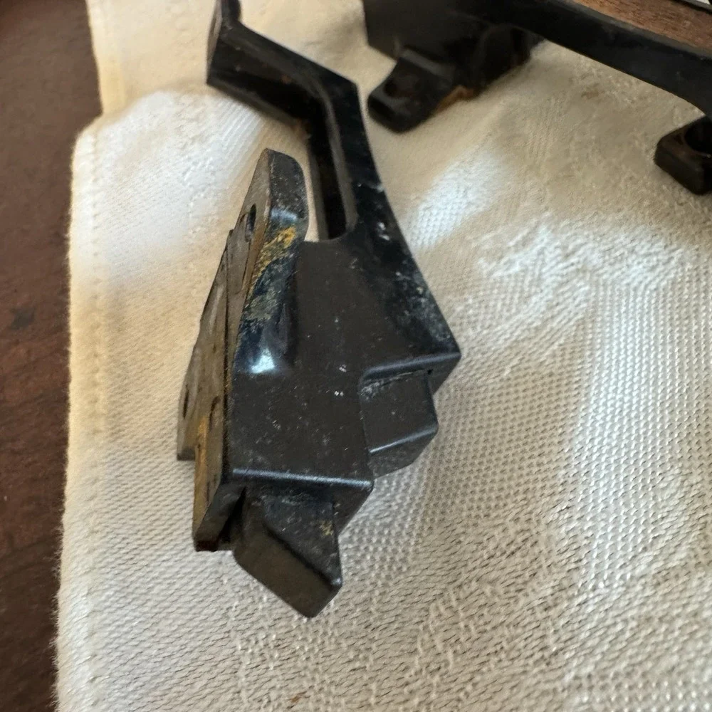 9 Pair - Vintage Door Catch w/ Striker – Brown Plastic